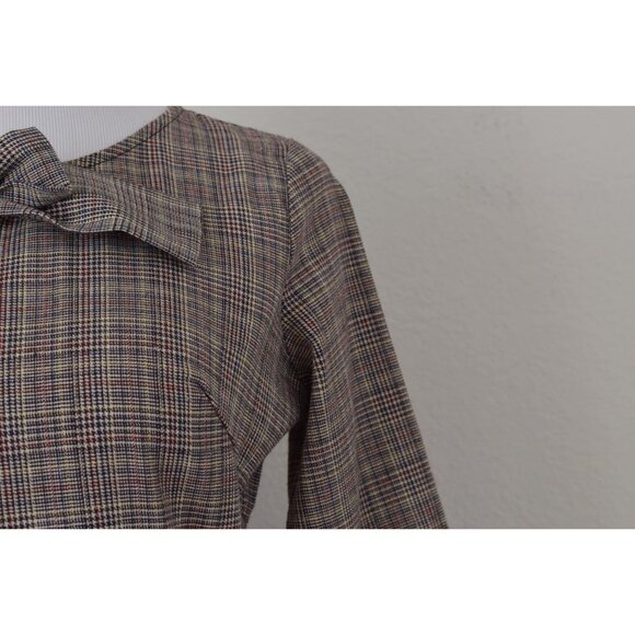 Vintage Black and Plaid Circular Dress size‎ M - Picture 6 of 10